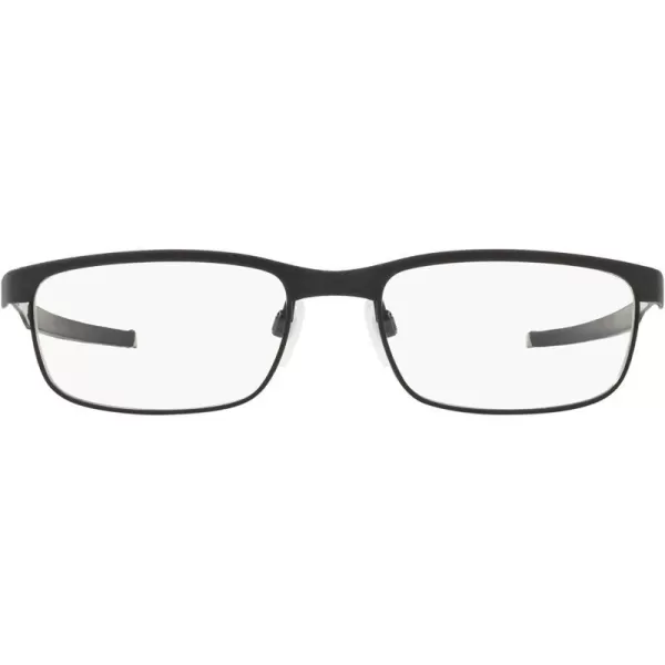 imageOakley Mens Ox3222 Steel Plate Rectangular Prescription Eyeglass FramesPowder CoalDemo Lens