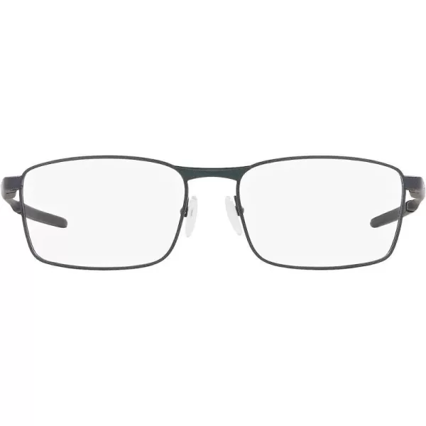 imageOakley Mens Ox3227 Fuller Rectangular Prescription Eyeglass FramesDark Matte SilverBlue ColorshiftDemo Lens