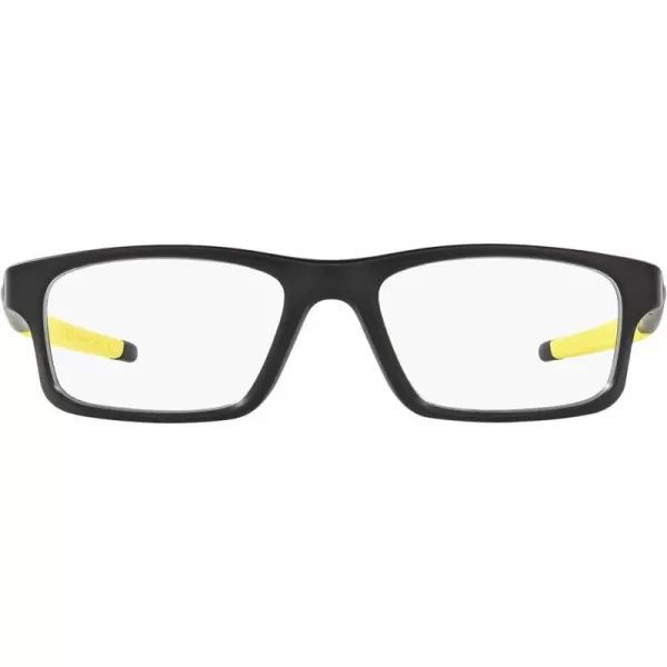 imageOakley Mens Ox8037 Crosslink Pitch Rectangular Prescription Eyeglass FramesSatin Black on YellowDemo Lens