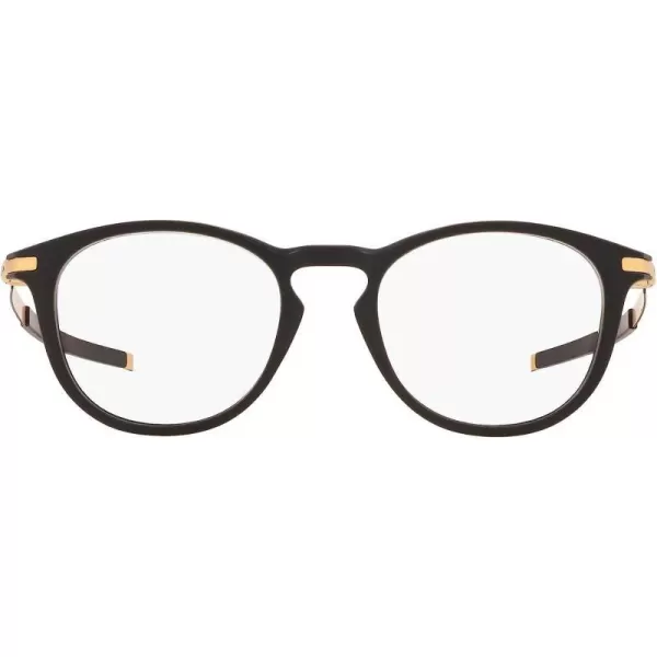imageOakley Mens Ox8105 Pitchman R Round Prescription Eyewear FramesSatin Black on Satin GoldDemo Lens