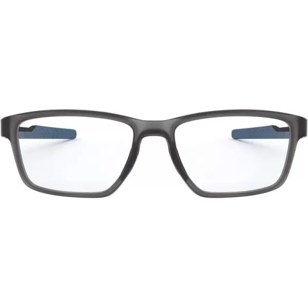 imageOakley Mens Ox8153 Metalink Rectangular Prescription Eyeglass FramesSatin Grey Smoke amp BlueDemo Lens