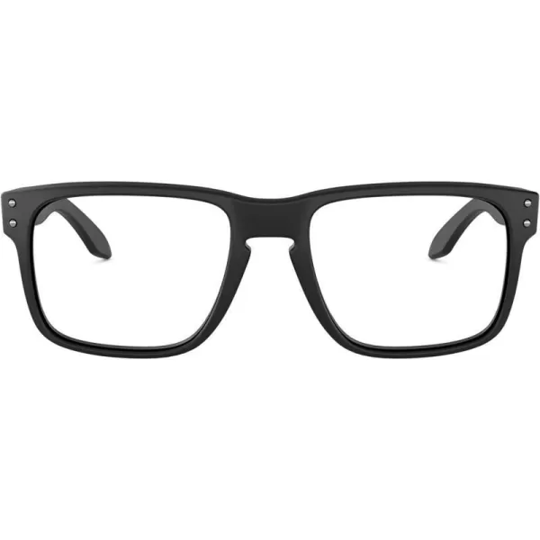 imageOakley Mens Ox8156 Holbrook Rx Square Prescription Eyewear FramesSatin Black Silver IconDemo Lens