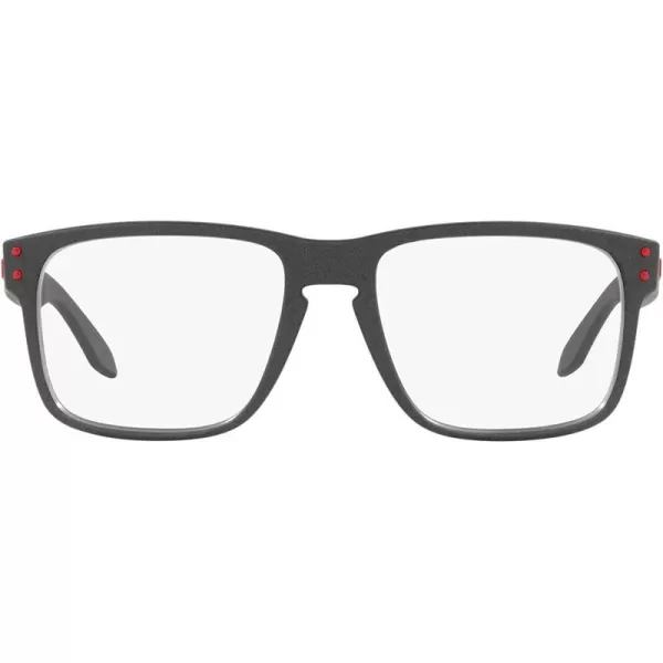 imageOakley Mens Ox8156 Holbrook Rx Square Prescription Eyewear FramesSatin Light SteelDemo Lens
