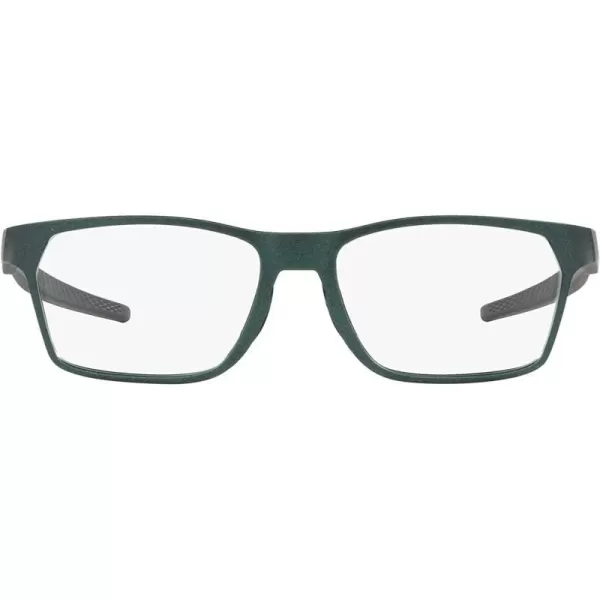 imageOakley Mens Ox8174f Hex Jector Low Bridge Fit Rectangular Prescription Eyewear FramesDark Matte SilverBlue ColorshiftDemo Lens