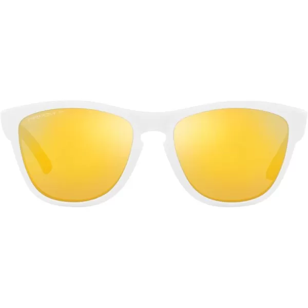 imageOakley Oo9245 Frogskins Low Bridge Fit Square SunglassesMatte WhitePrizm 24k Polarized