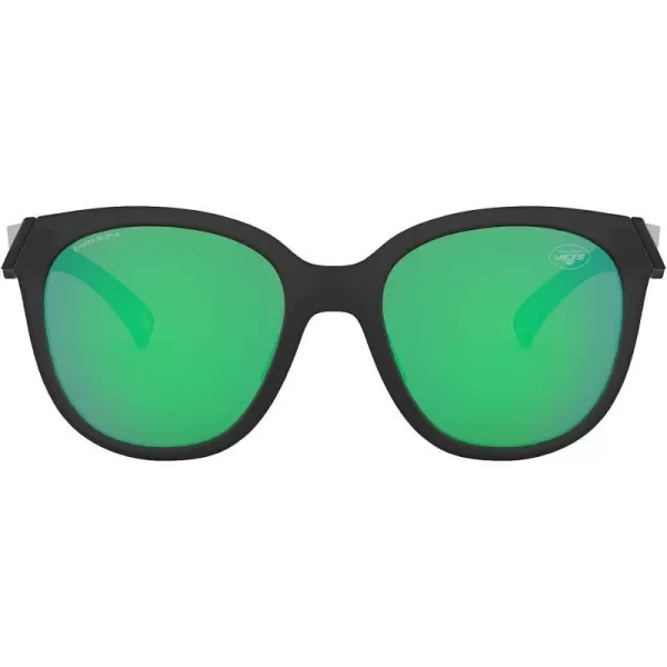 imageOakley Oo9433 Low Key NFL Collection Womens Round SunglassesNew York Jets Matte Black InkPrizm Jade