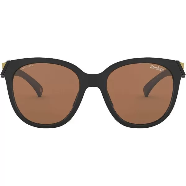 imageOakley Oo9433 Low Key NFL Collection Womens Round SunglassesPittsburgh Steelers Matte BlackPrizm Tungsten