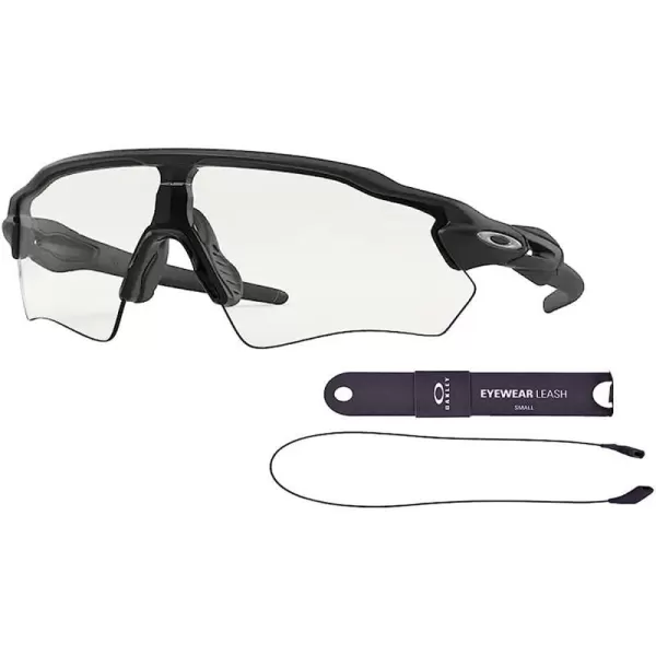 imageOakley Radar EV Path OO9208 Sunglasses For Men BUNDLE Leash Designer iWear Care KitDark Black  Clear
