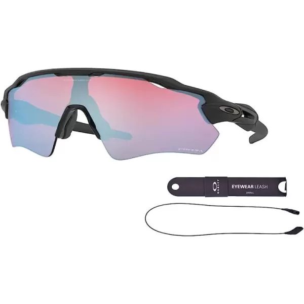 imageOakley Radar EV Path OO9208 Sunglasses For Men BUNDLE Leash Designer iWear Care KitMatte Black  Prizm Snow Saphire Iridium