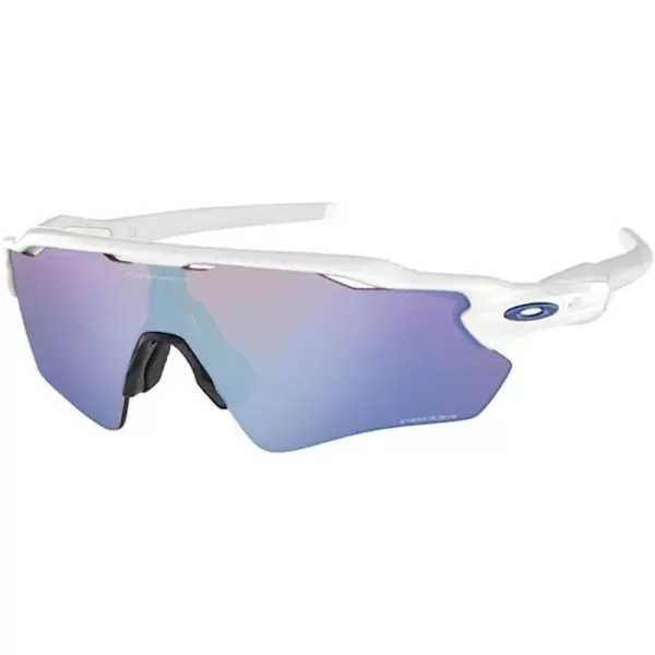 imageOakley Radar EV Path OO9208 Sunglasses For Men BUNDLE Leash Designer iWear Care KitPolished WhitePrizm Sapphire Snow