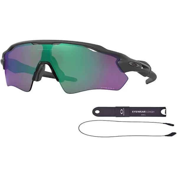 imageOakley Radar EV Path OO9208 Sunglasses For Men BUNDLE Leash Designer iWear Care KitSteel  Prizm Road Jake