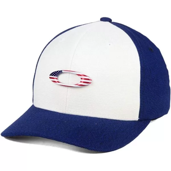 imageOakley Tin Can USA StretchFitted CapBlueWhite