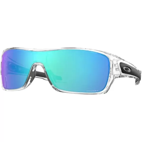 imageOakley Turbine Rotor OO9307 Rectangle Sunglasses for Men BUNDLE Leash Designer iWear Care KitPolished Clear  Prizm Sapphire