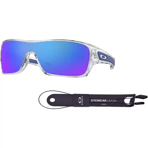 imageOakley Turbine Rotor OO9307 Rectangle Sunglasses for Men BUNDLE Leash Designer iWear Care KitPolished Clear  Sapphire Iridium