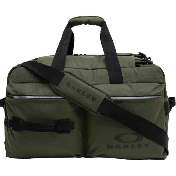 imageOakley Utility Big Duffle Bag  Backpack with Zippered Pockets and Shoulder StrapNew Dark Brush