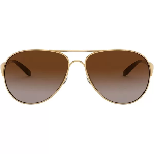 imageOakley Womens Oo4054 Caveat Aviator SunglassesPolished GoldDark Brown Gradient