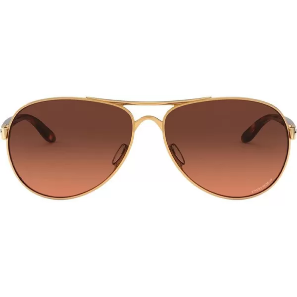 imageOakley Womens Oo4079 Feedback Aviator SunglassesPolished GoldPrizm Brown Gradient