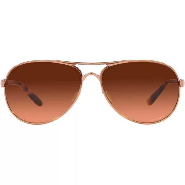imageOakley Womens Oo4079 Feedback Aviator SunglassesRose GoldPrizm Brown Gradient