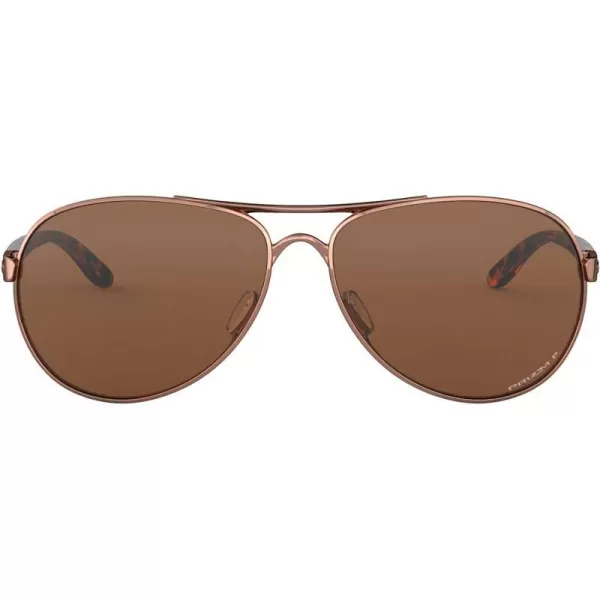imageOakley Womens Oo4079 Feedback Aviator SunglassesRose GoldPrizm Tungsten Polarized