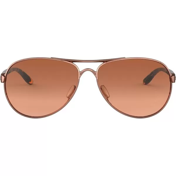 imageOakley Womens Oo4079 Feedback Aviator SunglassesRose GoldVr50 Brown Gradient