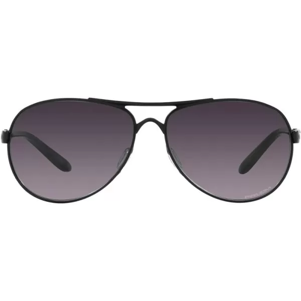 imageOakley Womens Oo4079 Feedback Aviator SunglassesSatin BlackPrizm Grey Gradient