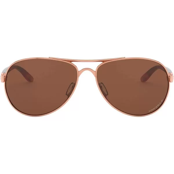 imageOakley Womens Oo4108 Tie Breaker Pilot SunglassesRose GoldPrizm Tungsten Polarized