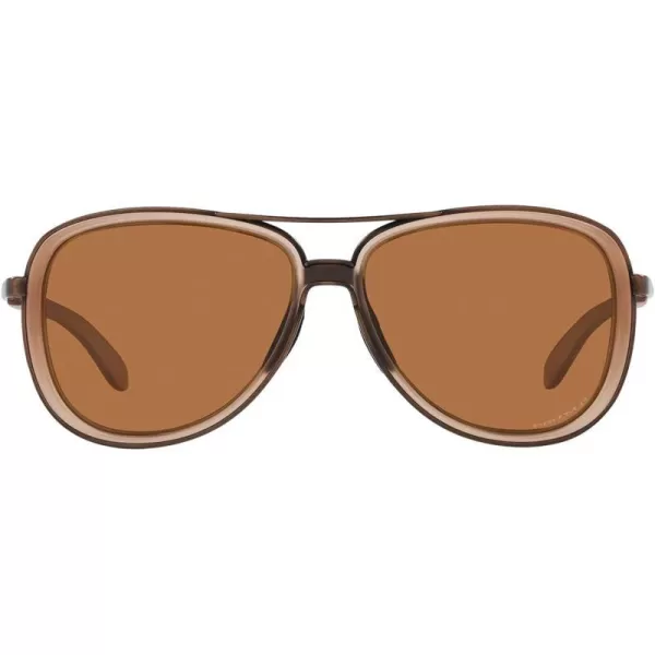 imageOakley Womens Oo4129 Split Time Aviator SunglassesMatte SepiaPrizm Bronze Polarized