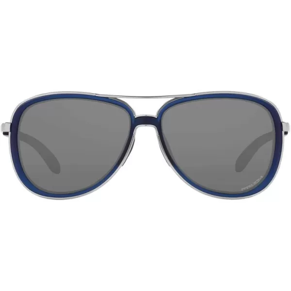 imageOakley Womens Oo4129 Split Time Aviator SunglassesMatte Transparent BluePrizm Black