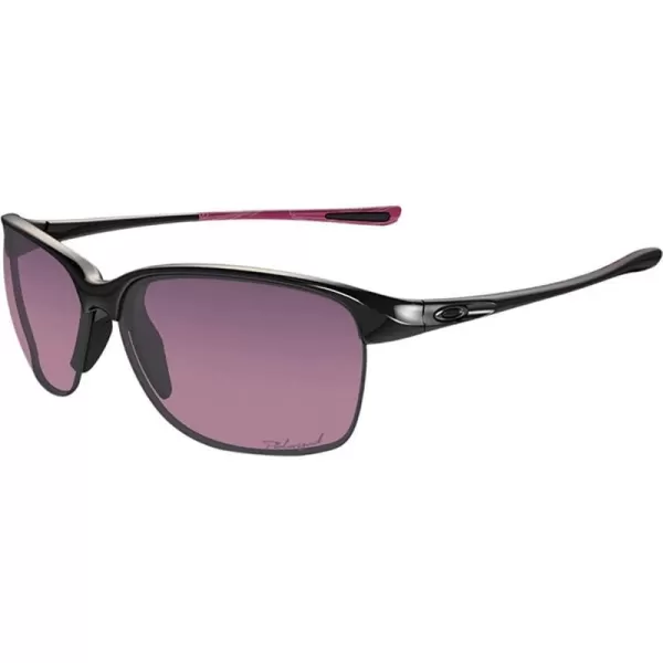 imageOakley Womens Oo9191 Unstoppable Rectangular SunglassesPolished BlackRose Gradient Polarized