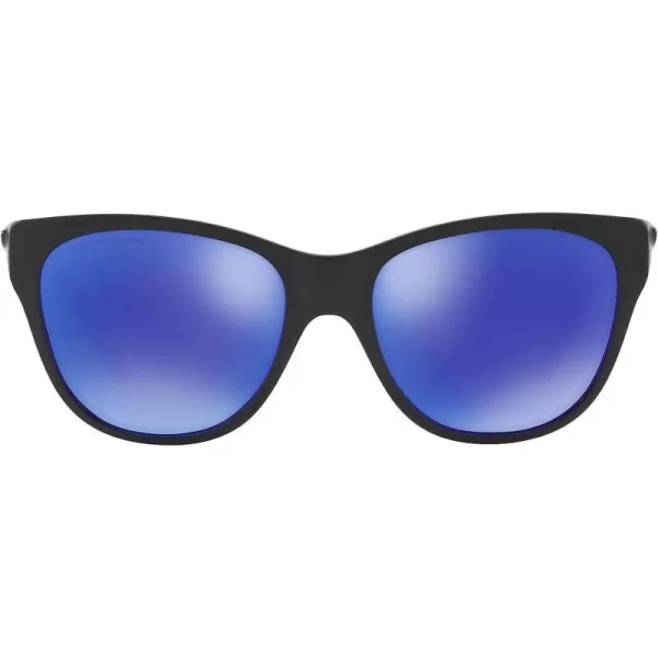 imageOakley Womens Oo9357 Hold Out Cat Eye SunglassesPolished BlackViolet Iridium Polarized