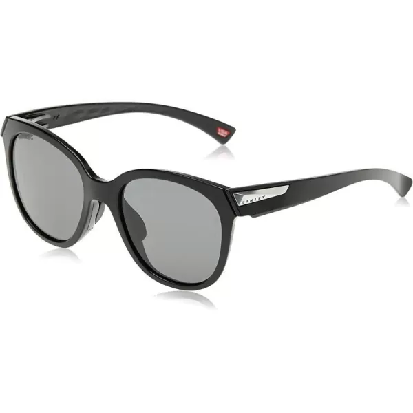 imageOakley Womens Oo9433 Low Key Round SunglassesPolished BlackPrizm Grey