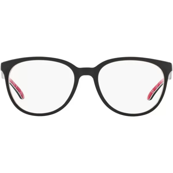 imageOakley Womens Ox1135 Reversal Round Prescription Eyeglass FramesPolished BlackDemo Lens