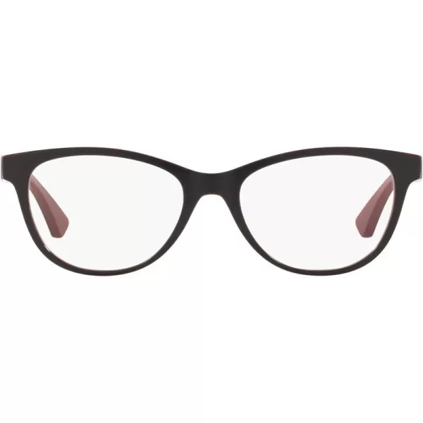 imageOakley Womens Ox8146 Plungeline Round Prescription Eyewear FramesIml Satin BlackBrick RedDemo Lens