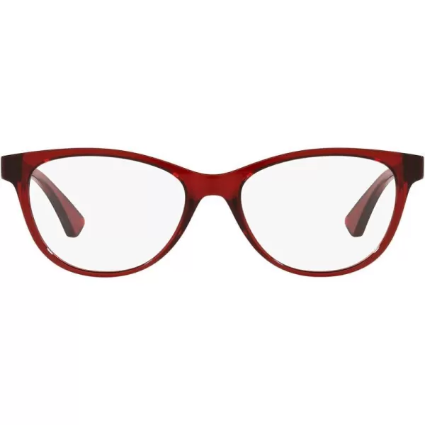 imageOakley Womens Ox8146 Plungeline Round Prescription Eyewear FramesPolished Translucent Brick RedDemo Lens