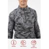 imageSunice Allendale Mens Half Zip Performance Pullover with Thermal ProtectionCharcoal CamoBlack