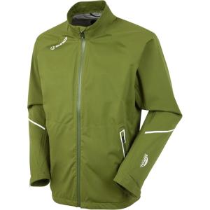 imageSunice Performance Apparel  Jay Mens Waterproof Breathable Ultra Lightweight Hyper 4Way Stretch Performance JacketArmy GreenPure White