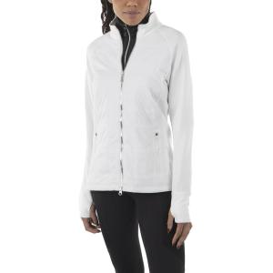 imageSunice Performance Apparel  Womens Ella Long Sleeve Windproof Insulated Thermal JacketPure WhiteSilver Zipper