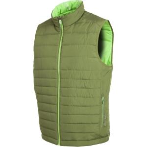 imageSunice Athletic Apparel  Michael Mens Ultralightweight Water Repellent Windproof Insulated Thermal Reversible VestArmy GreenGlowing Green