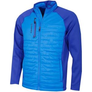 imageSunice Performance Apparel  Hamilton Mens Windproof Full Zip UltraLightweight Water Repellent Thermal JacketBlue StoneVibrant Blue