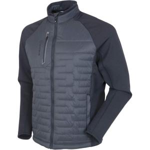 imageSunice Performance Apparel  Hamilton Mens Windproof Full Zip UltraLightweight Water Repellent Thermal JacketCharcoalCharcoal Melange