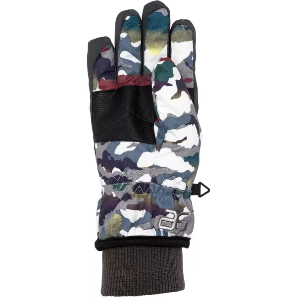 Arctix UnisexChild Whiteout Insulated Ski GlovesWhite Multi Camo