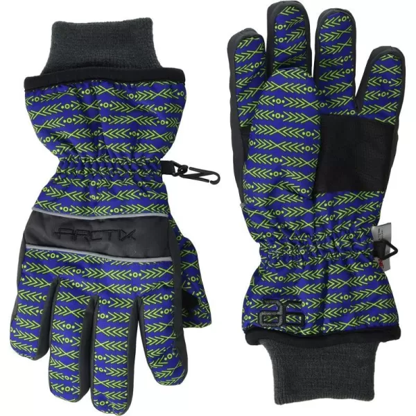 Arctix UnisexChild Whiteout Insulated Ski GlovesArrowhead Royal BlueLime