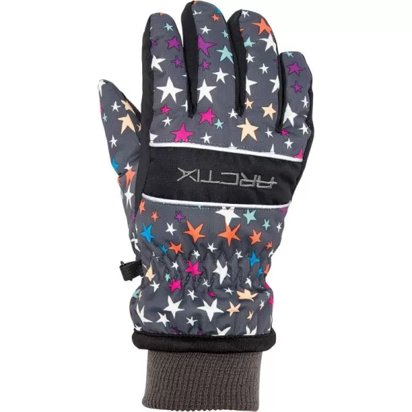 Arctix UnisexChild Whiteout Insulated Ski GlovesNorth Star Print Steel