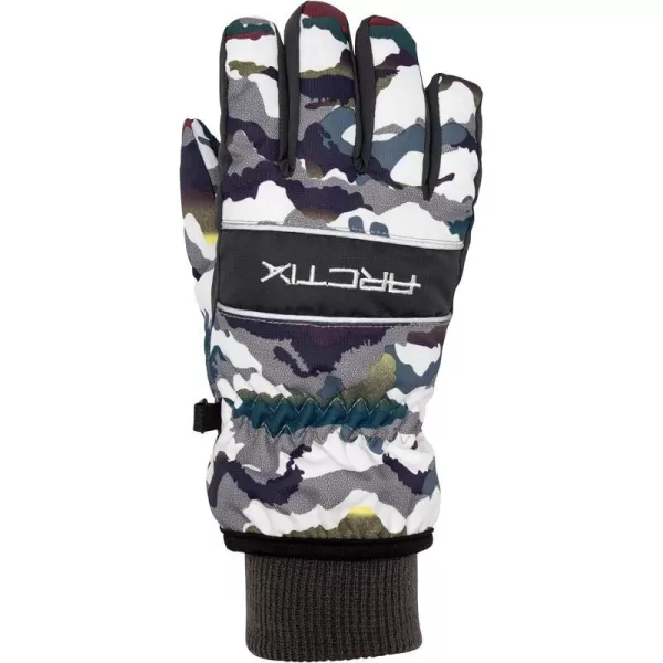 Arctix UnisexChild Whiteout Insulated Ski GlovesWhite Multi Camo