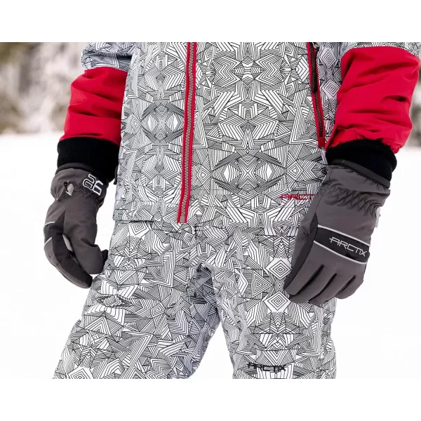 Arctix Kids Snow Pants with Reinforced Knees and SeatDiamond Print White