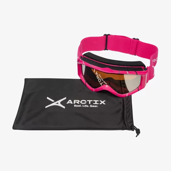 Arctix Kids Ski GogglesFuchsiaOrange Mirror