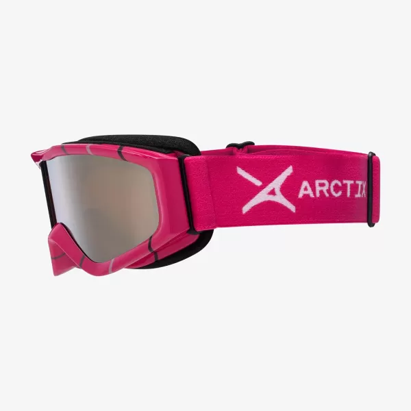 Arctix Kids Ski GogglesFuchsiaOrange Mirror