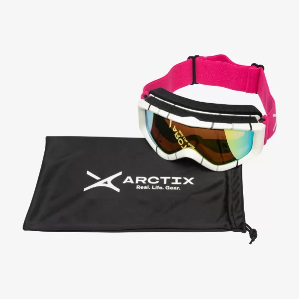 Arctix Kids Ski GogglesWhiteOrange Revo