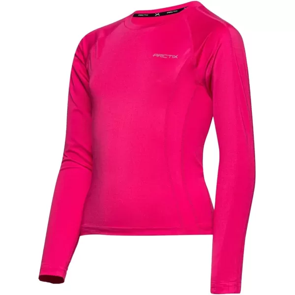 Arctix Girls Power Base Layer Crewneck TopFuchsia