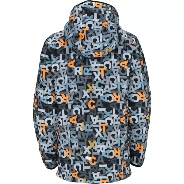 Arctix Kids Aero Hooded JacketLetter Toss Print Blue